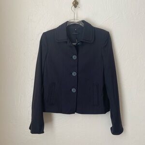 NWT Elie Tahari Navy wool blend Bonnie jacket▪️size S